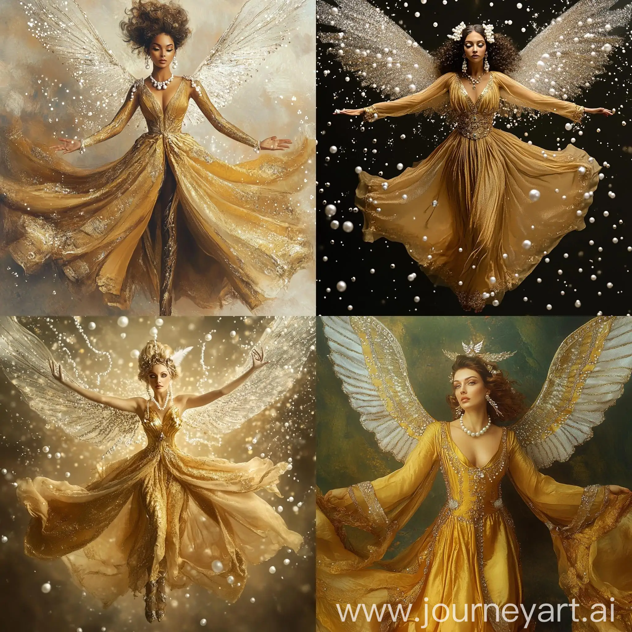 Goddess-of-Balance-Ethereal-Beauty-in-Luxurious-Gold-Flying-Dress