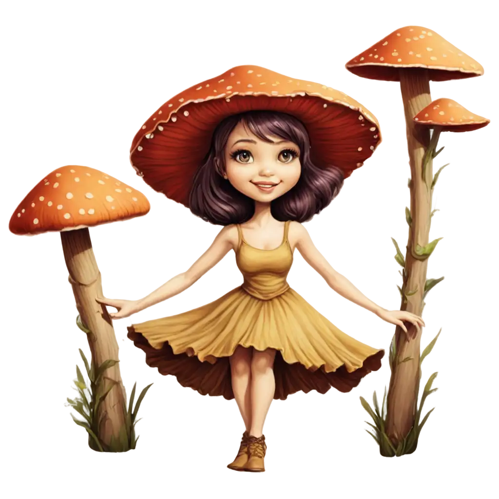 Chibby-Mushroom-Woman-PNG-Image-Embodying-Natures-Charm-and-Whimsy