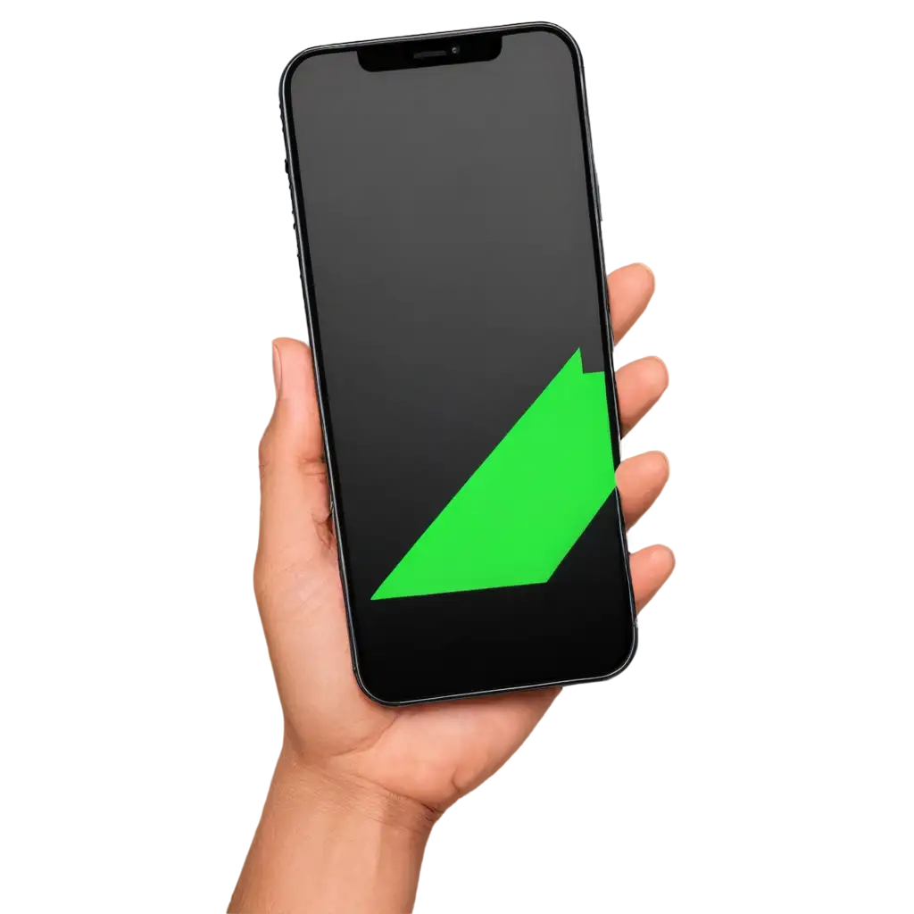 HighQuality-PNG-Image-of-Mobile-Phone-with-Green-Screen-Versatile-Visual-Asset-for-Digital-Content