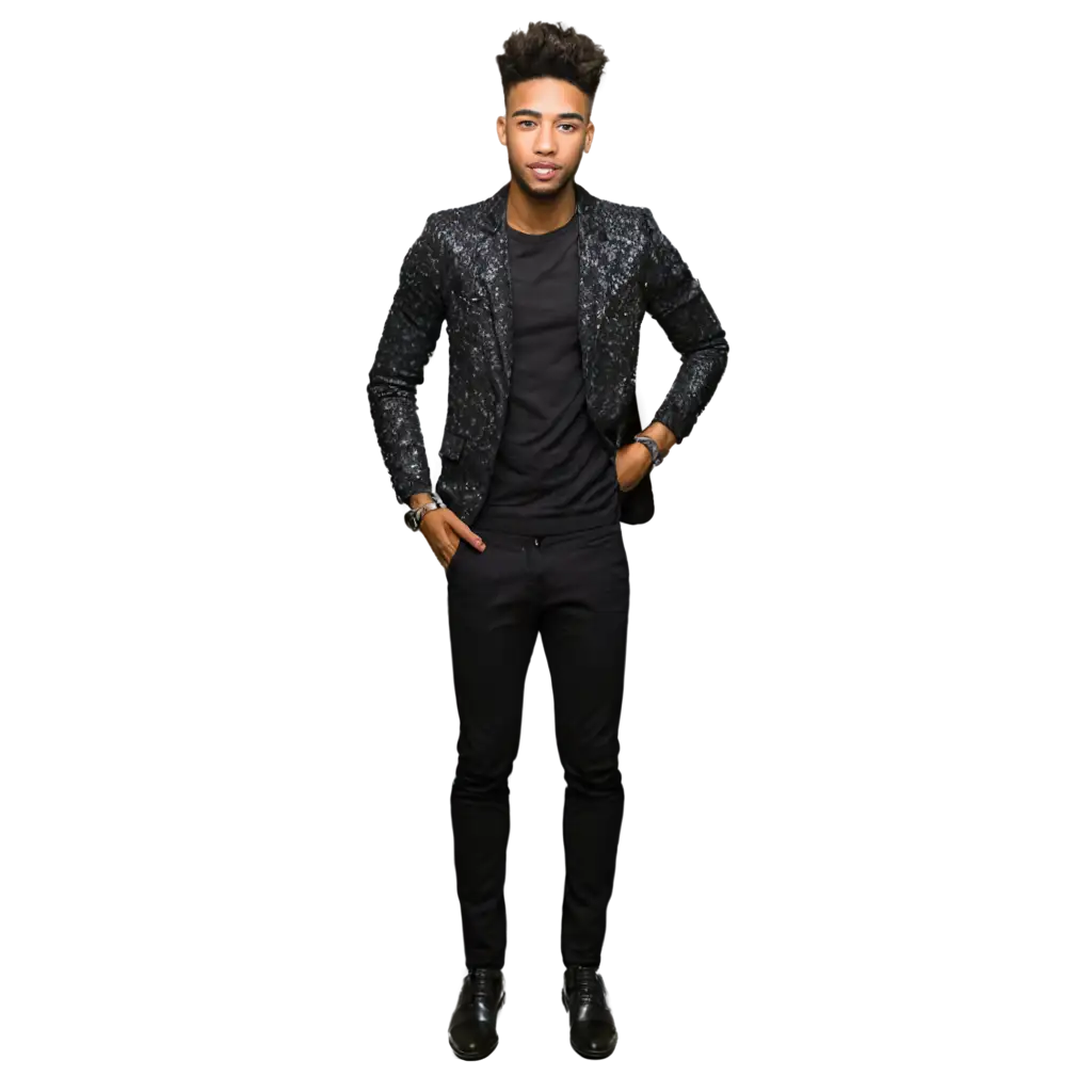 Stylish-Black-Fashionable-Boy-PNG-Image-for-Diverse-Creative-Applications