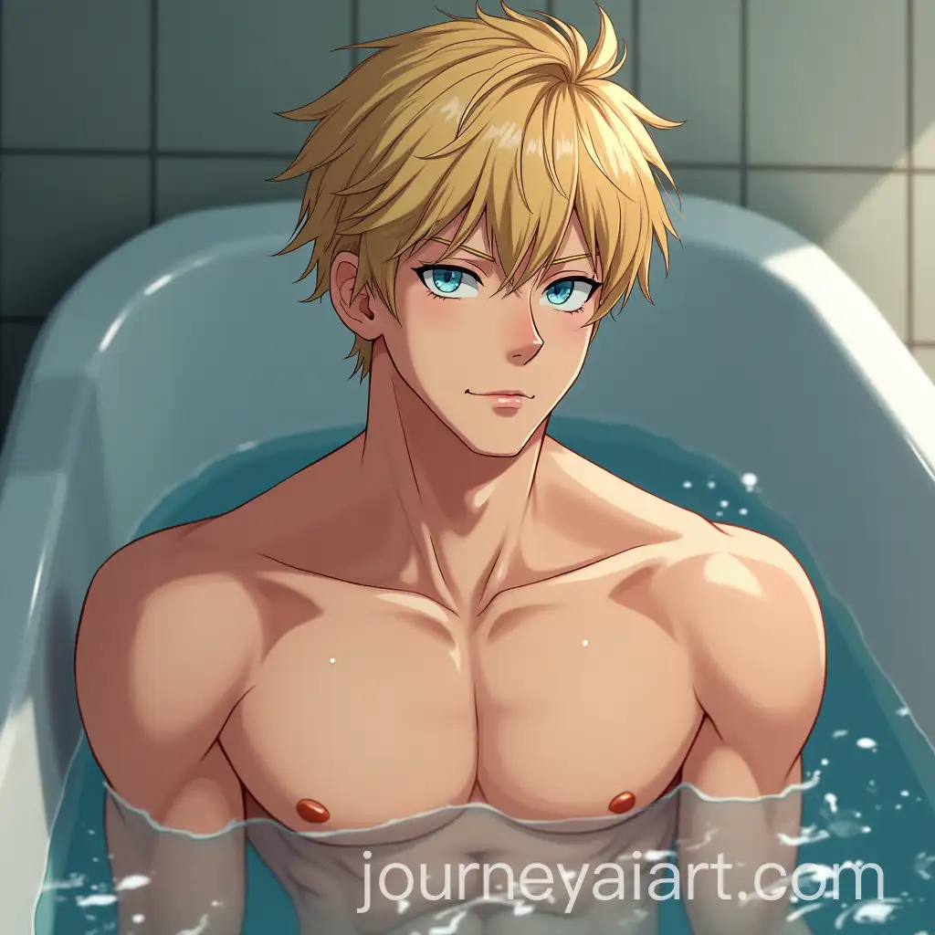 Anime-Style-Man-with-Piercing-Blue-Eyes-Sitting-in-Bathtub-with-Muscular-Chest