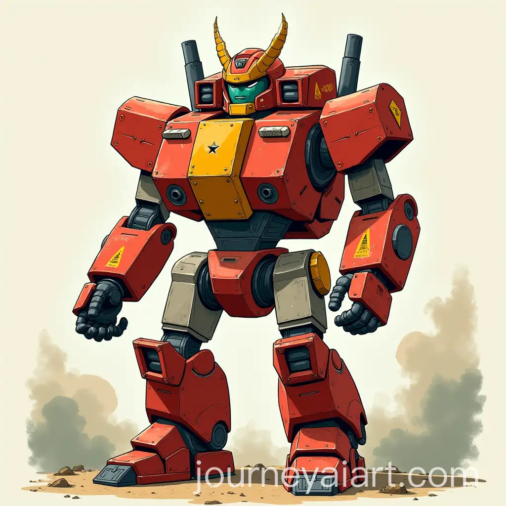 Chilean-Mecha-Robot-Protest-Scene-during-Dictatorship