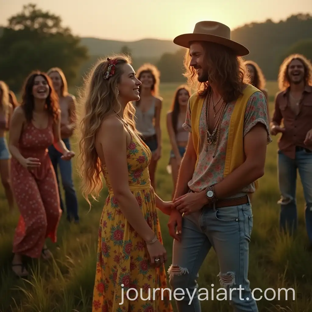 Intimate-1970s-Hippie-Singing-Scene-with-Bohemian-Vibes