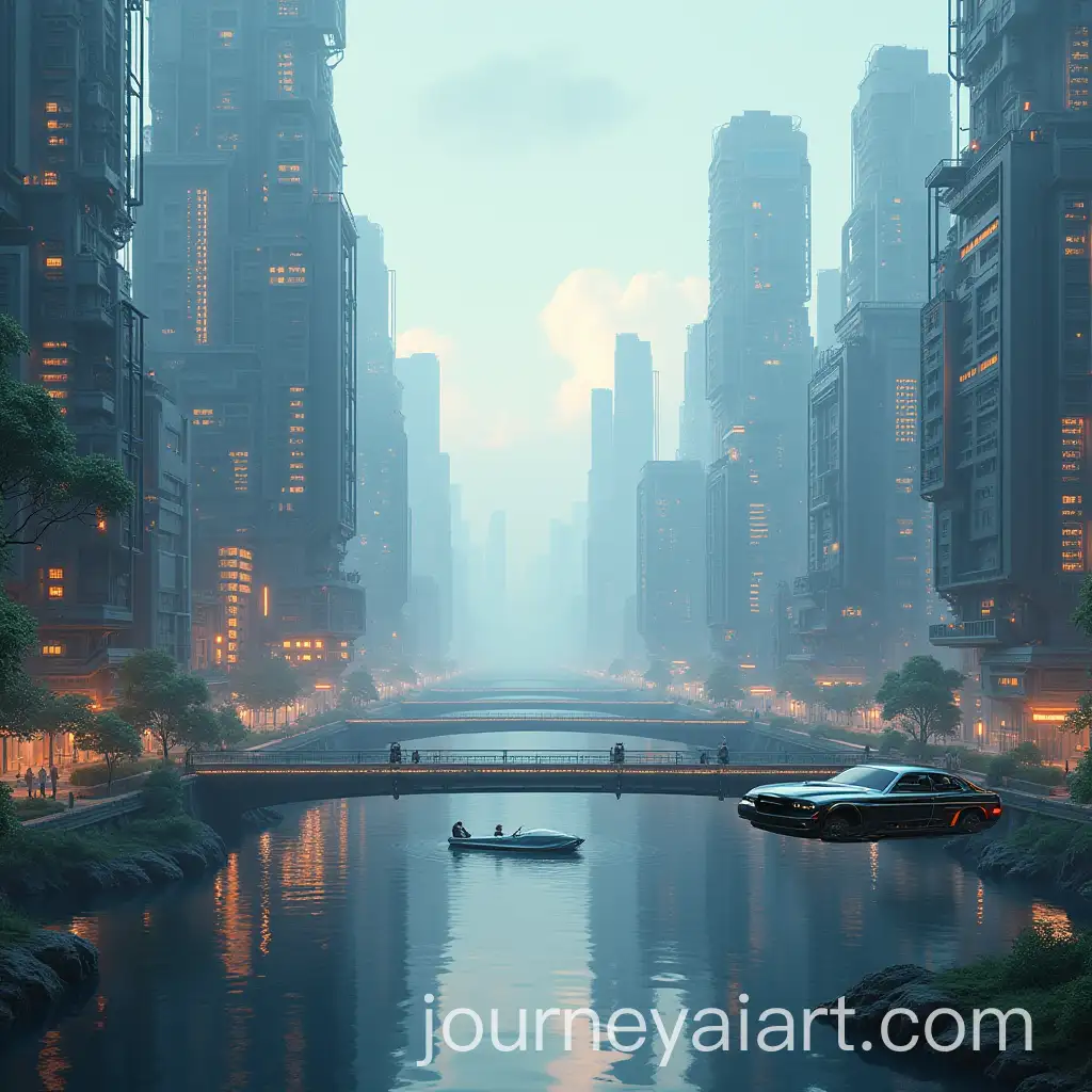 Futuristic-City-with-AI-Androids-and-Flying-Cars