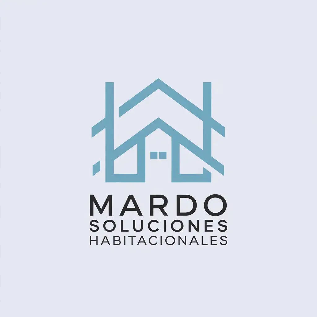 LOGO-Design-for-Mardo-Soluciones-Habitacionales-Minimalistic-House-in-Light-Blue-for-Real-Estate