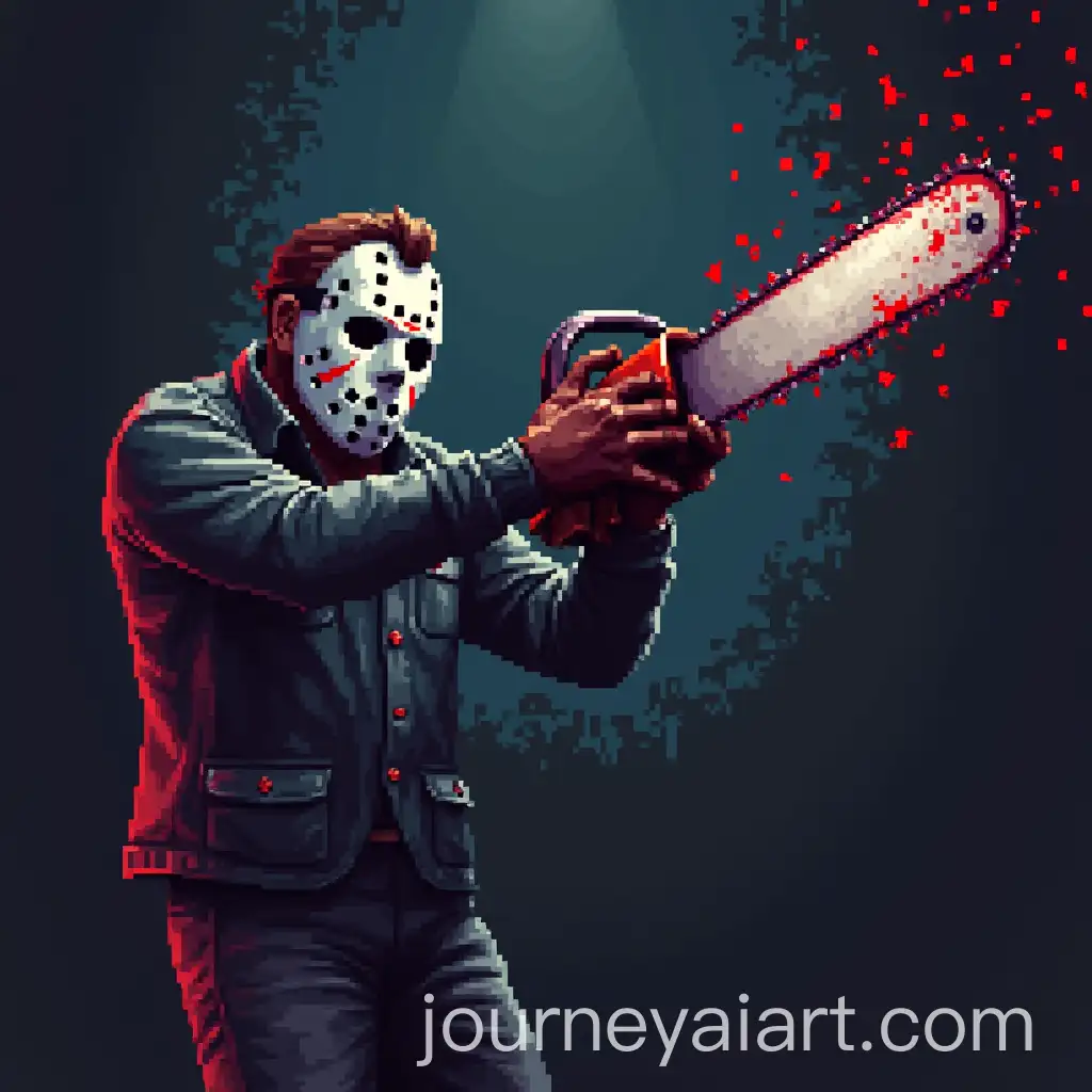 Jason-Voohres-with-Chainsaw-in-Chivi-Style-Pixel-Art
