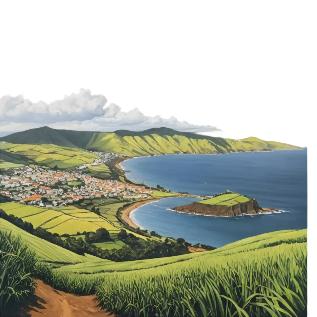 A beautiful painting of The Azores, Portugal