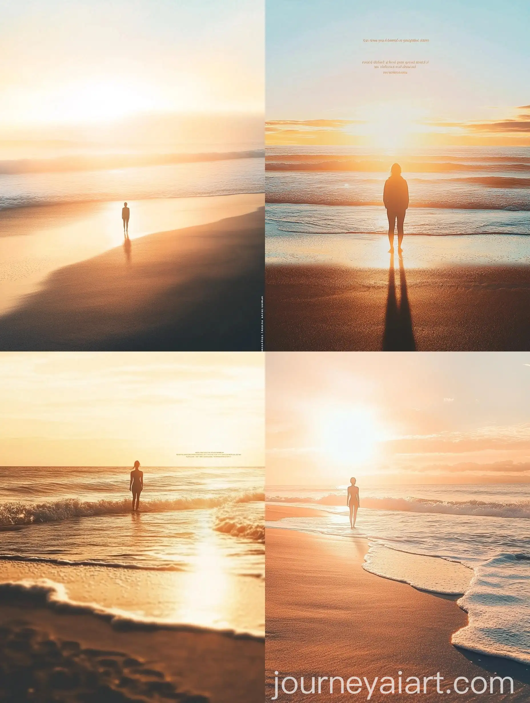 Confident-Person-Standing-on-Beach-at-Sunrise-Embracing-Success