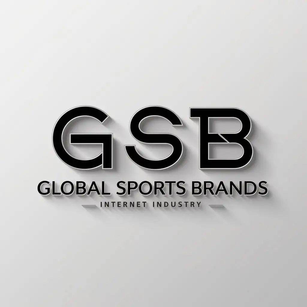 LOGO Design for Global Sports Brands Minimalist Vector with GSB Symbol for Internet Industry