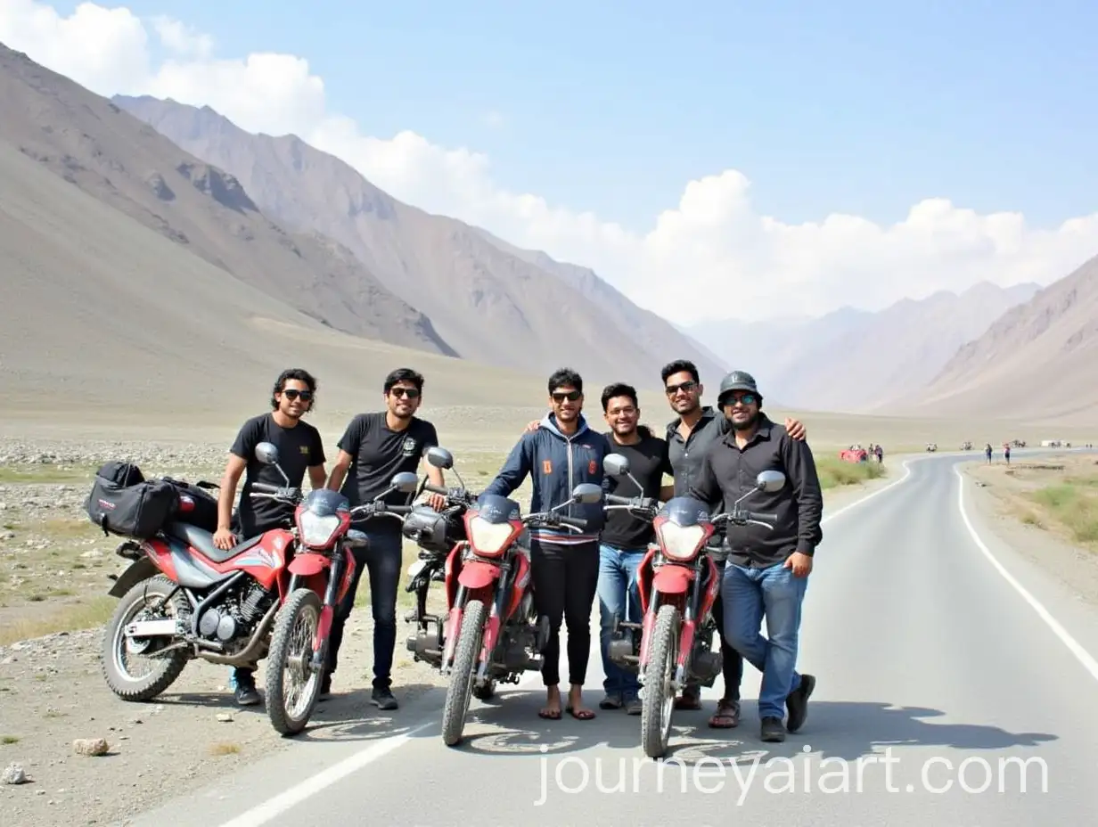 Adventure-Group-Cycling-through-Leh-Ladakhs-Majestic-Mountains
