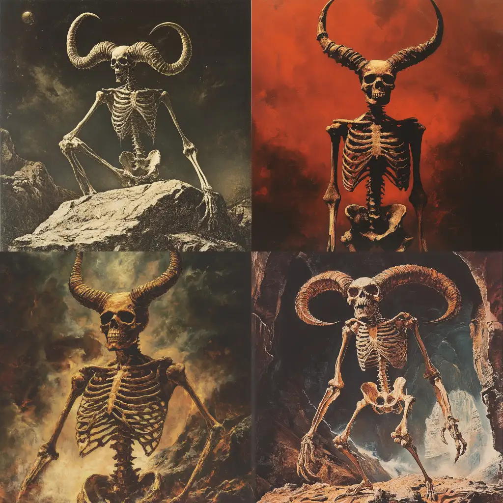 1970s-Dark-Fantasy-Skeleton-with-Horns-in-Dramatic-Lighting-on-Book-Cover