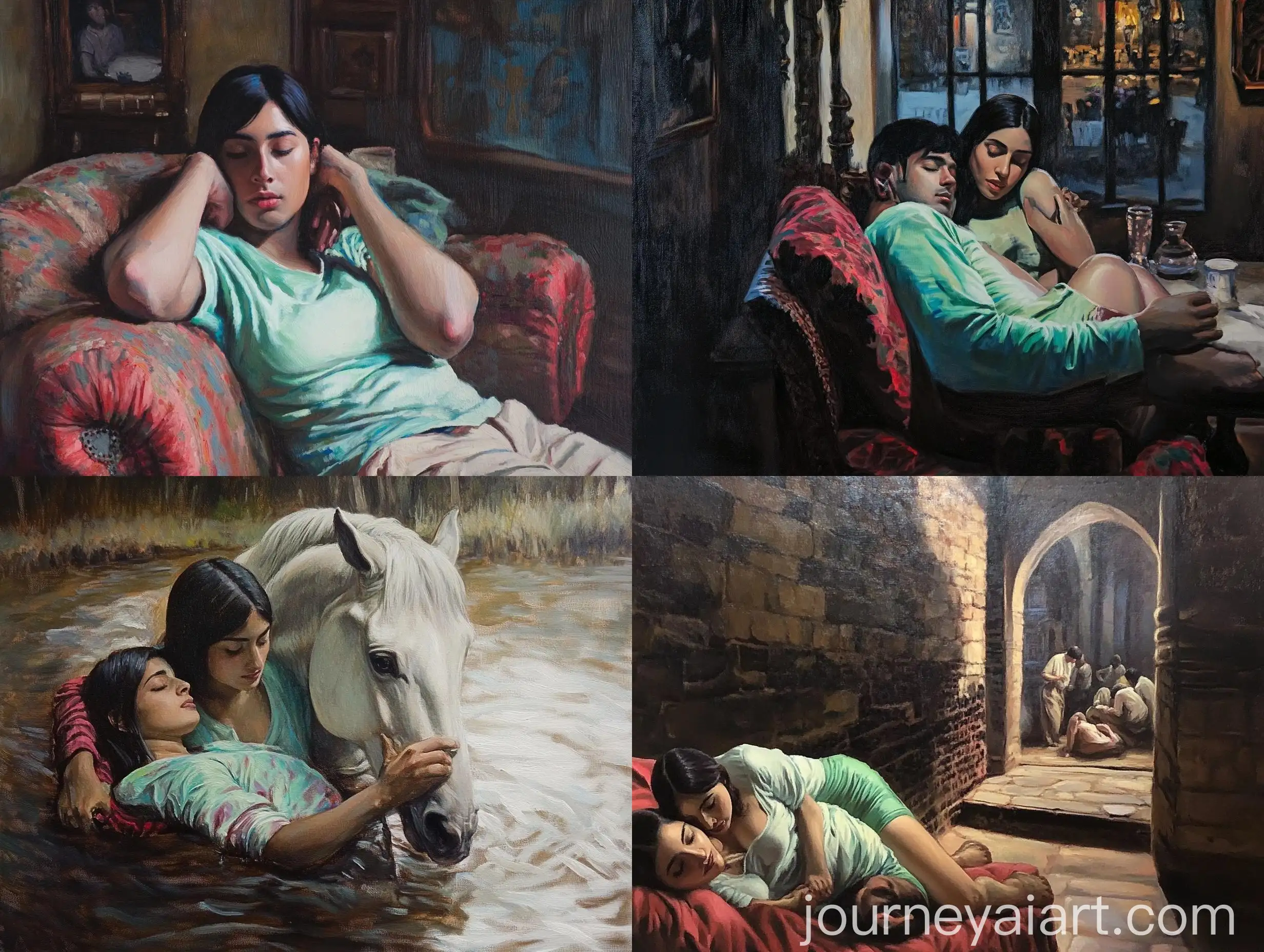 Historical-Genre-Oil-Painting-of-a-Tranquil-Journey