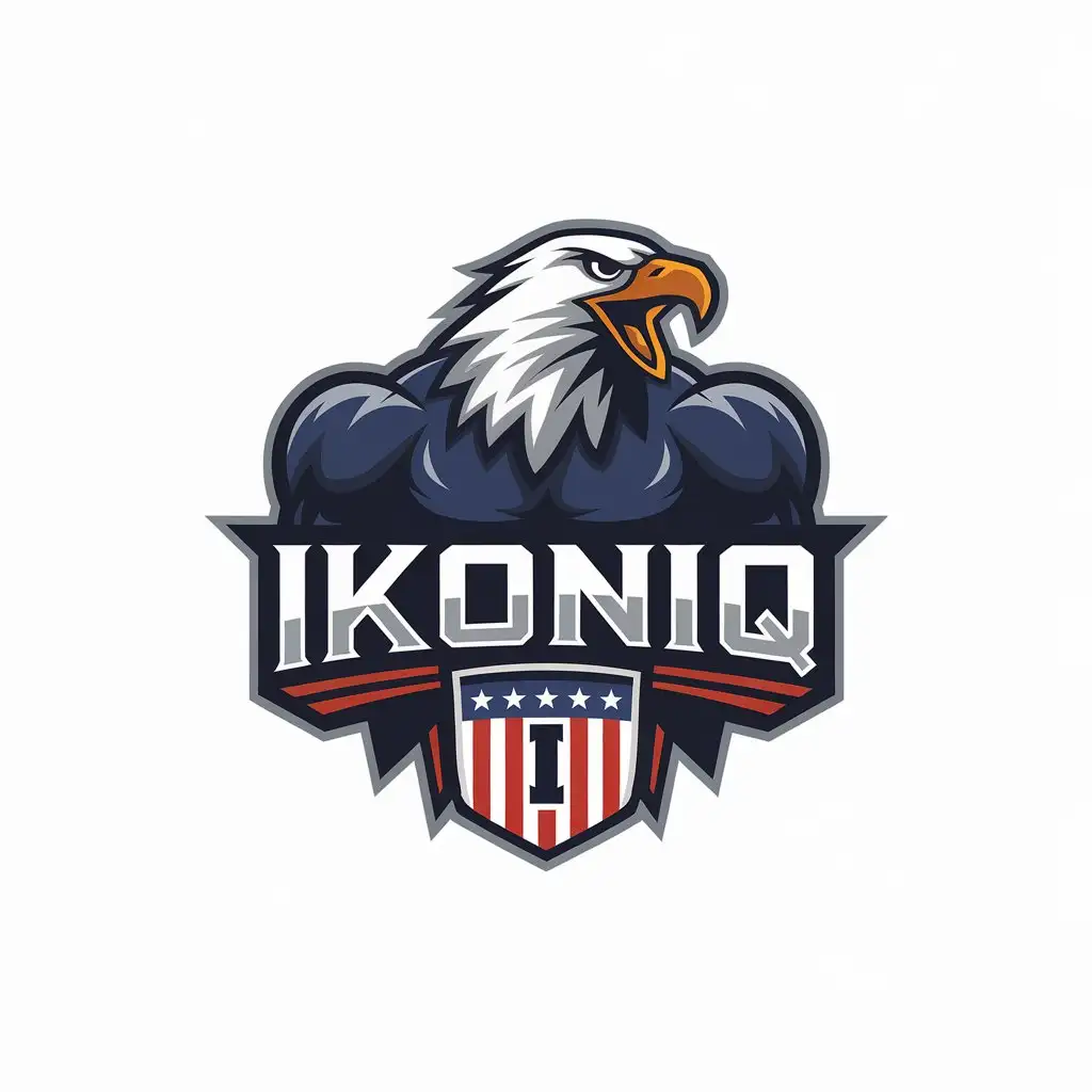 LOGO Design For IKONIQ Screaming Eagle with American Shield and Letter I