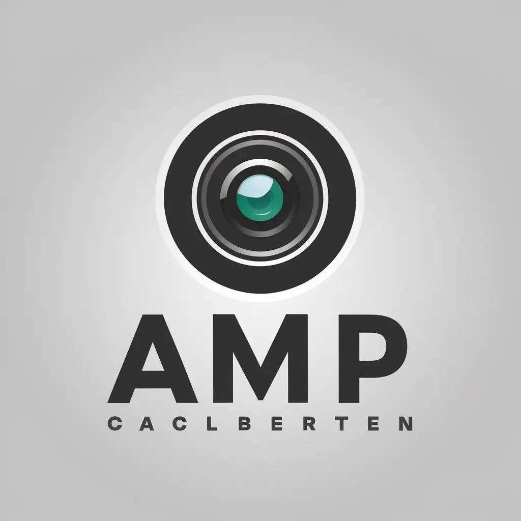 LOGO Design for AMP Camera Lens Symbol on Clear Background