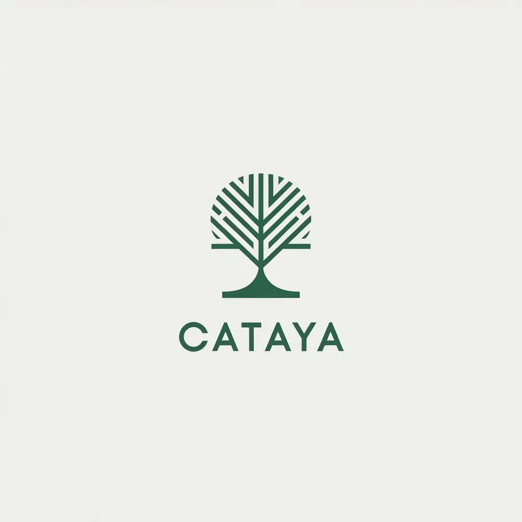 LOGO-Design-for-Cataya-Minimalistic-Camphor-Tree-Symbol-for-Biology-Industry-with-Clear-Background