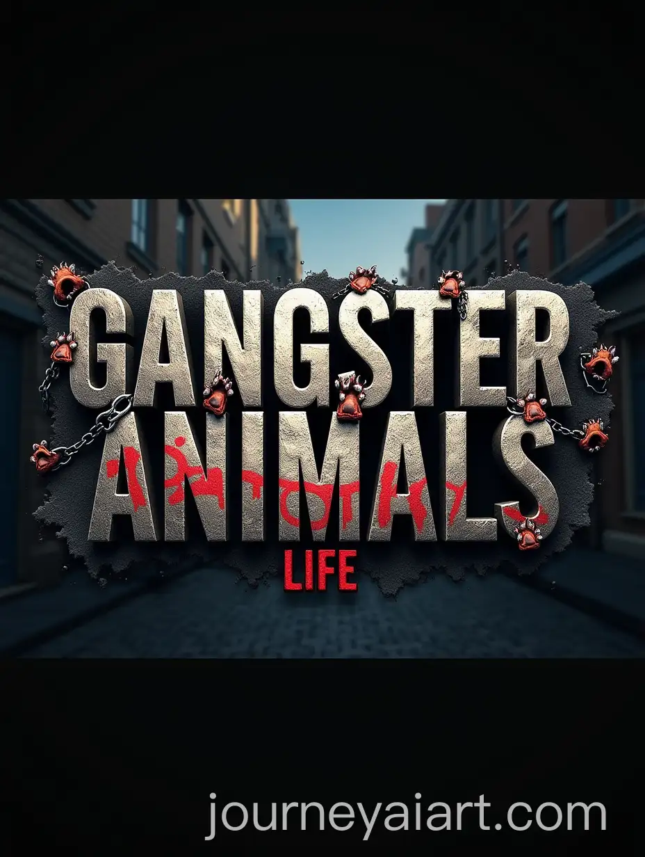 Gangster-Animals-Part1-3D-Title-Design-with-Urban-Toughness-and-Graffiti-Elements