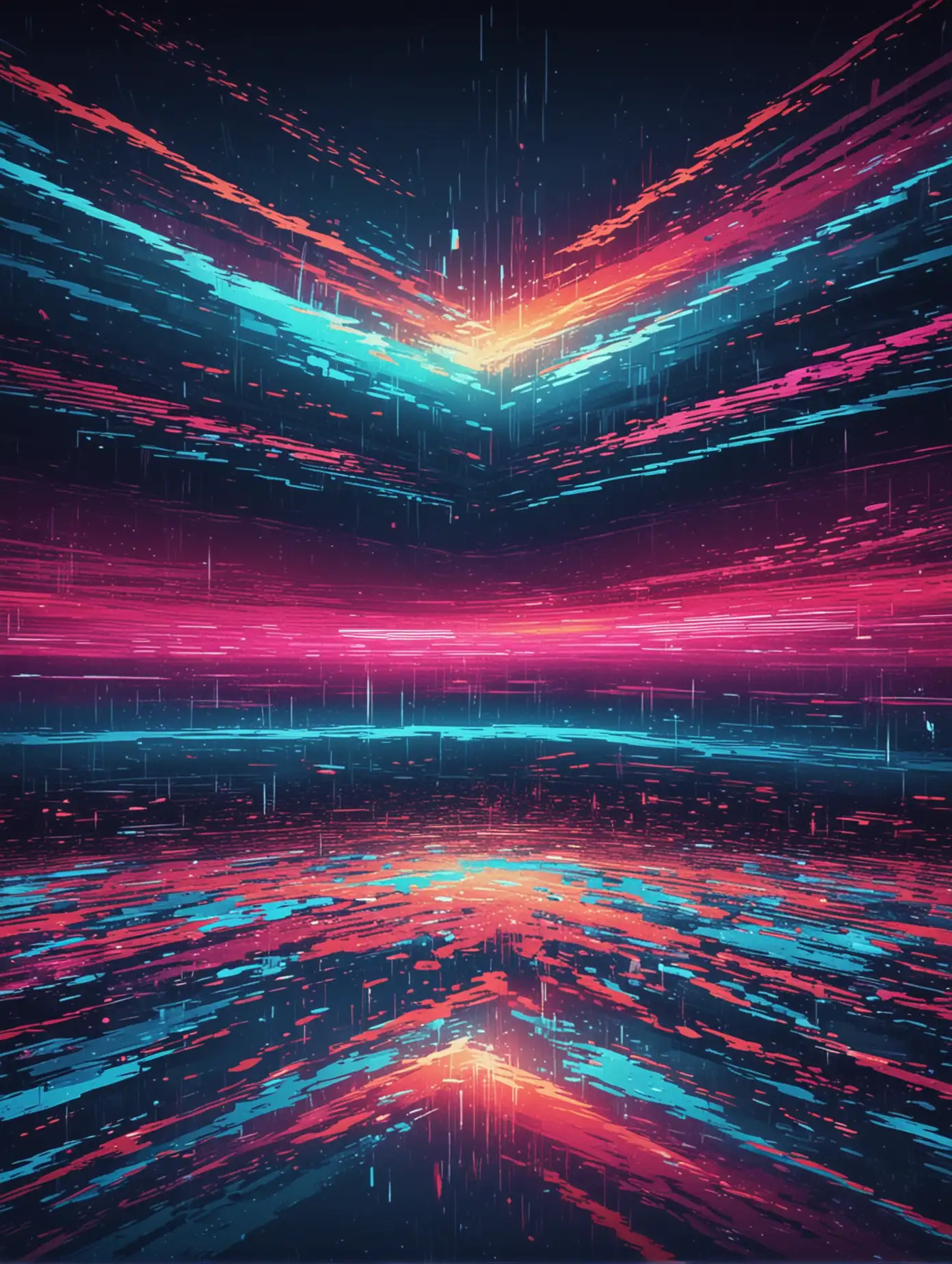 Abstract Modern HighTech Sports Glitch Background