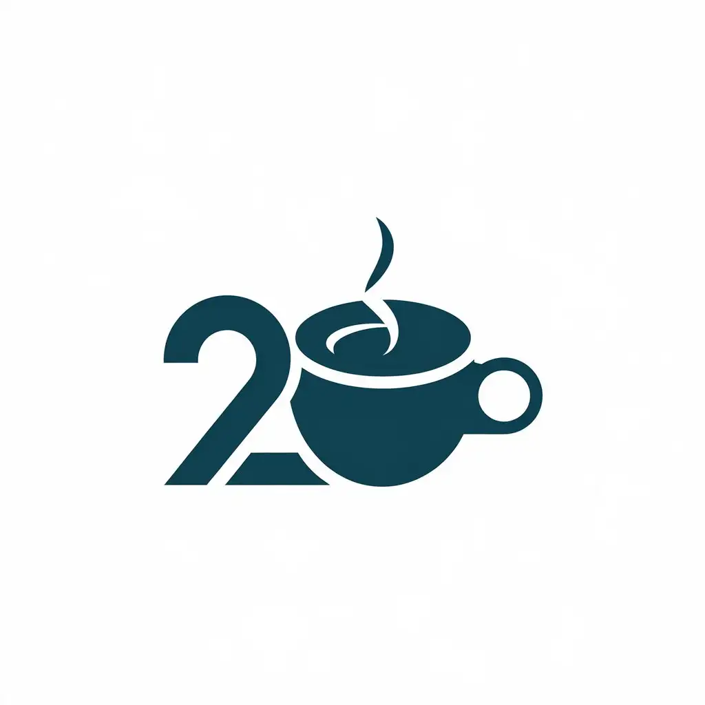 LOGO Design for 20 Tea Cup Symbol with Modern Style and Clear Background