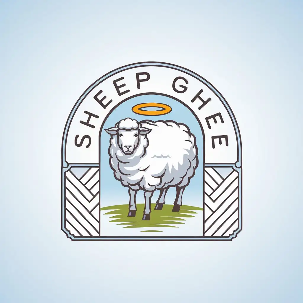 LOGO Design for Sheep Ghee Elegant Vector Logo with Sheep Symbol on Clear Background