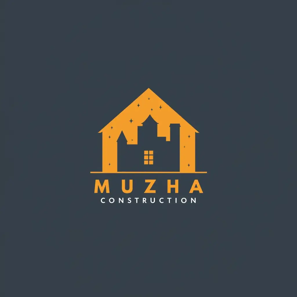 Create a nice Logo for my Company. Muzha Construction. Company is located in Toronto and occupation is: renovation, Drywall, plumbing