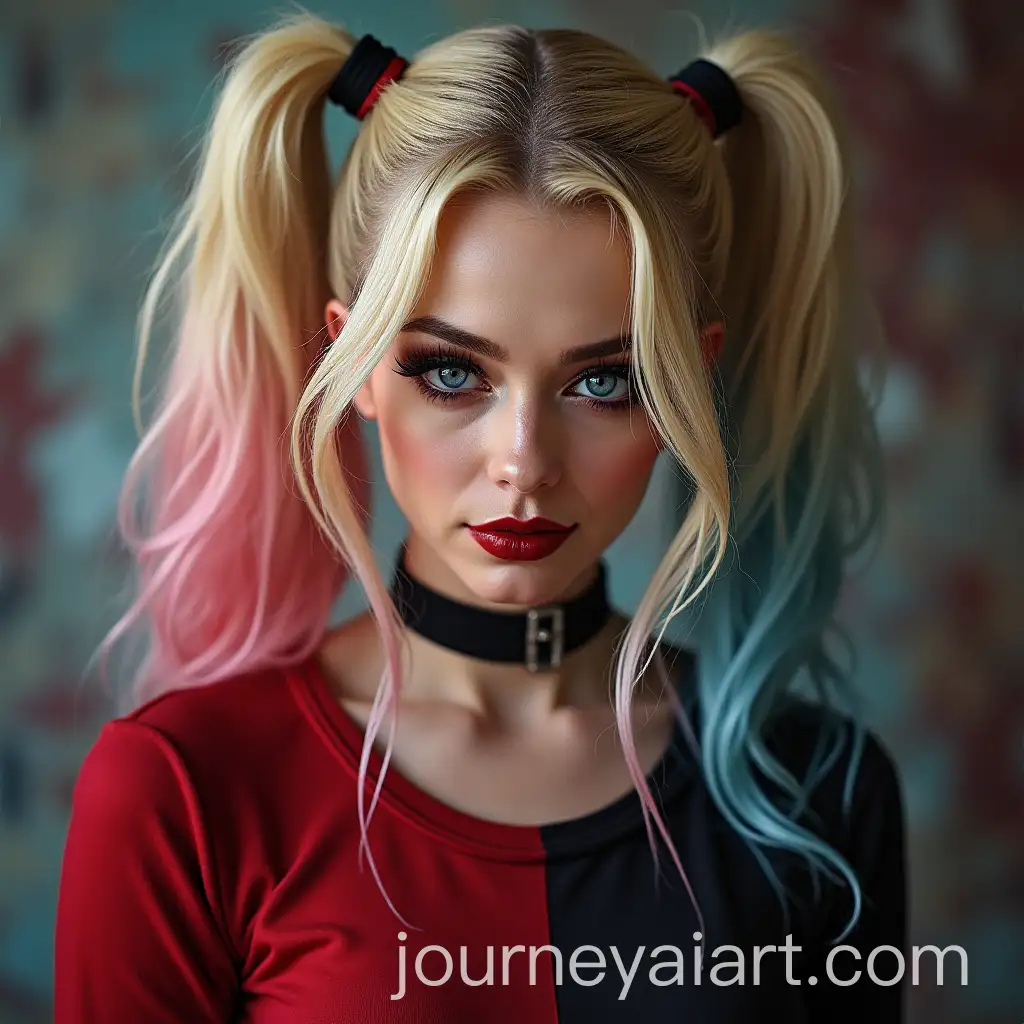 Harley-Quinn-Mastering-Allure-and-Chaos-in-a-Dynamic-Portrait