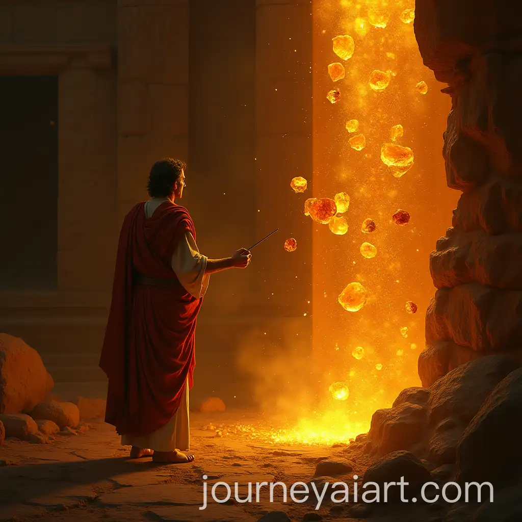 Ancient-Greek-Man-Approaching-Amber-Drawing-in-Particles