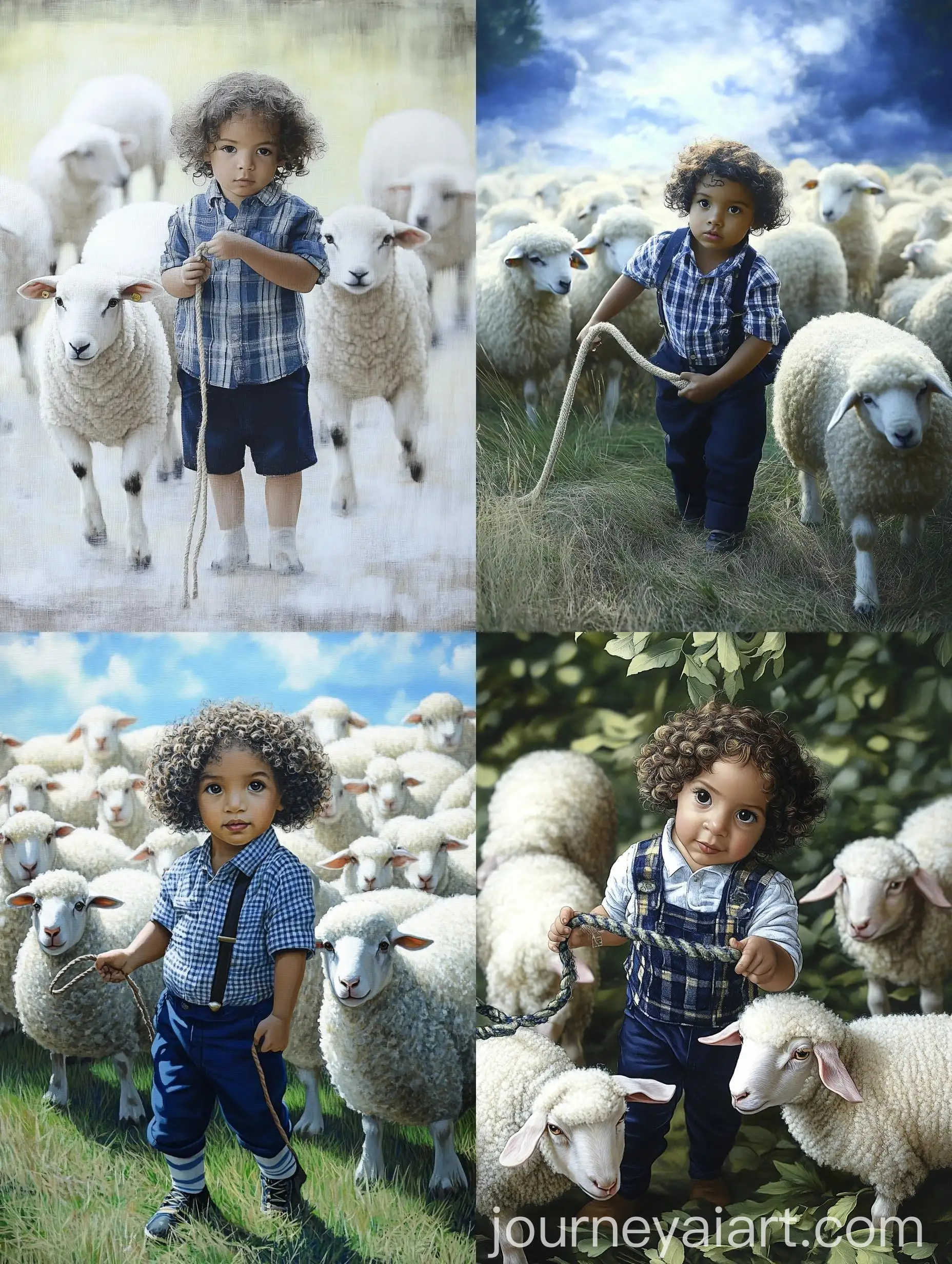 Flock-of-Sheep-Grazing-in-Rolling-Green-Hills