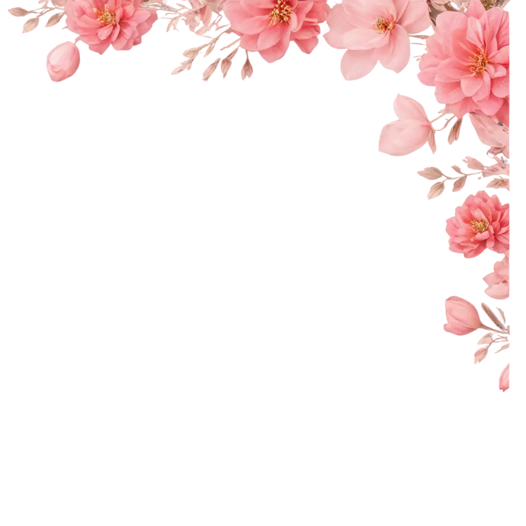 Light-Pink-Floral-Corner-Border-PNG-for-Elegant-and-Versatile-Design