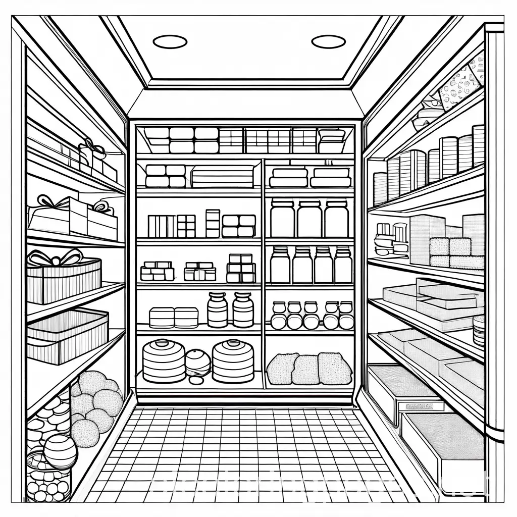 Gift-and-Toy-Store-Coloring-Page-Black-and-White-Line-Art