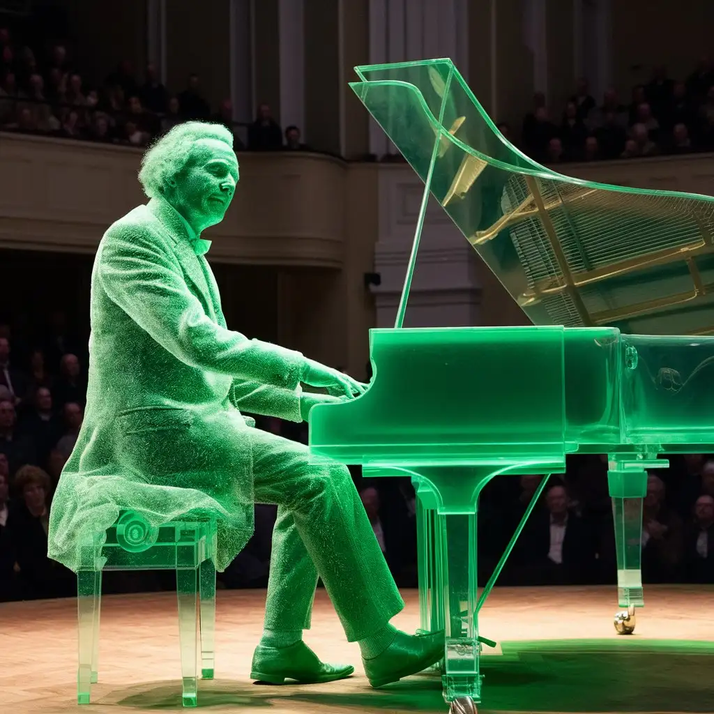 Vladimir Horowitz Playing Green Piano Hologram