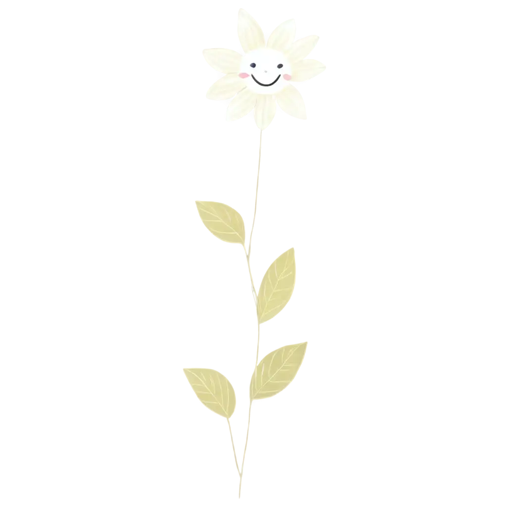 PNG-Flower-Cartoon-Drawing-White-Cute-with-Smiling-Face-and-Closed-Eyes