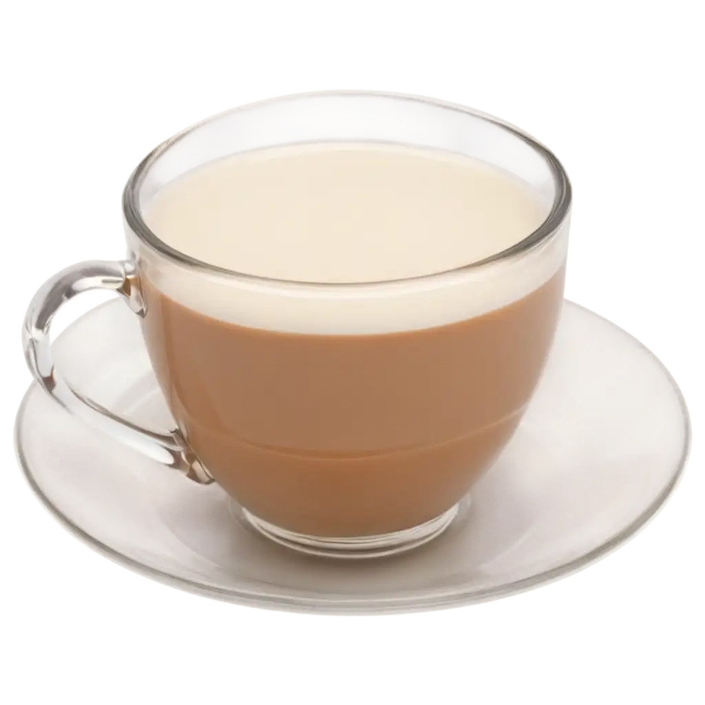 Hot-Milk-Tea-in-Glass-Cup-on-Saucer-PNG-Refreshing-Drink-Concept-Image-for-Digital-Use