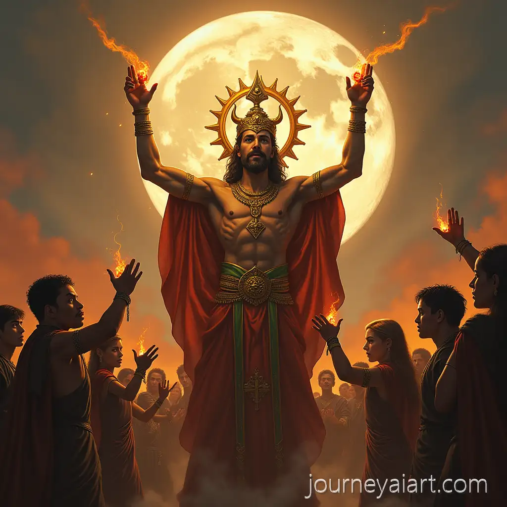 Worshippers-Devoted-to-Idol-in-a-Sacred-Ritual