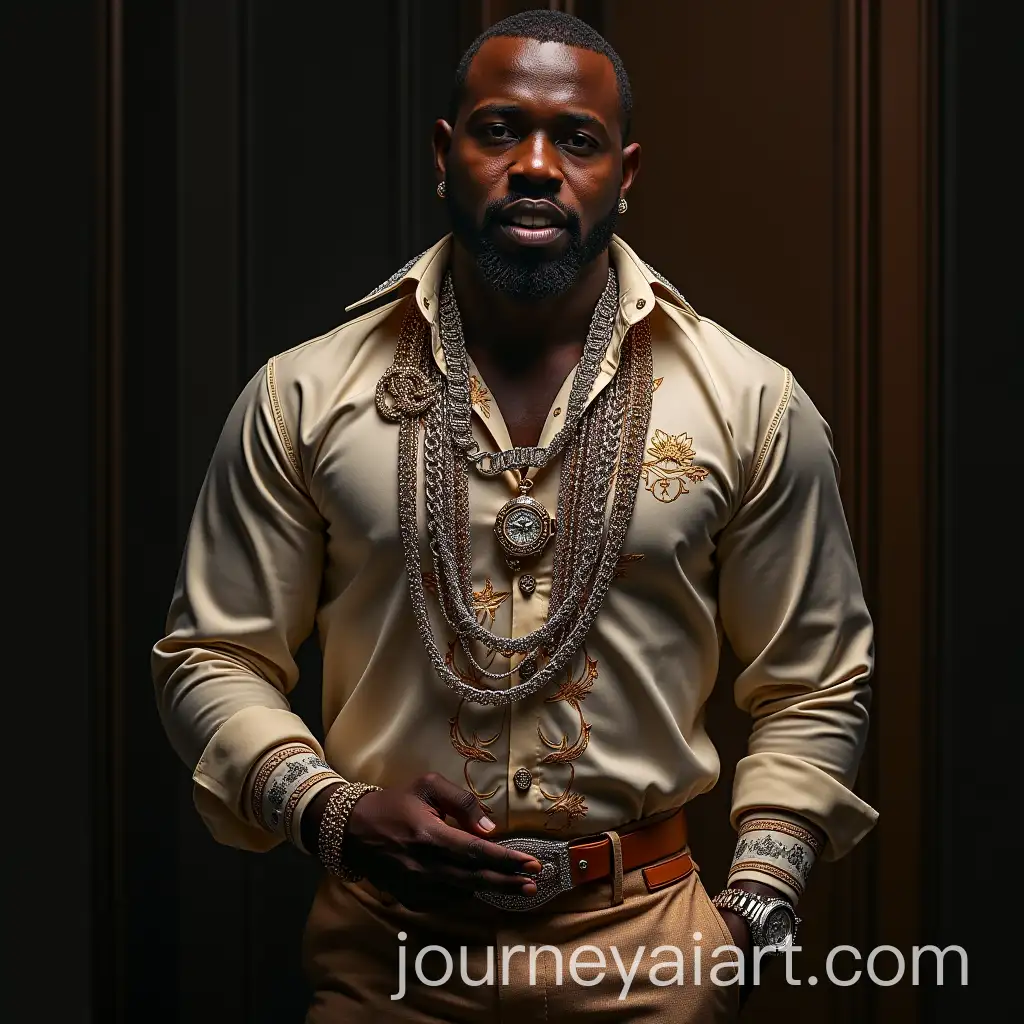 Gangsta-Character-Exuding-Opulence-with-Diamond-Grills-and-Lavish-Attire