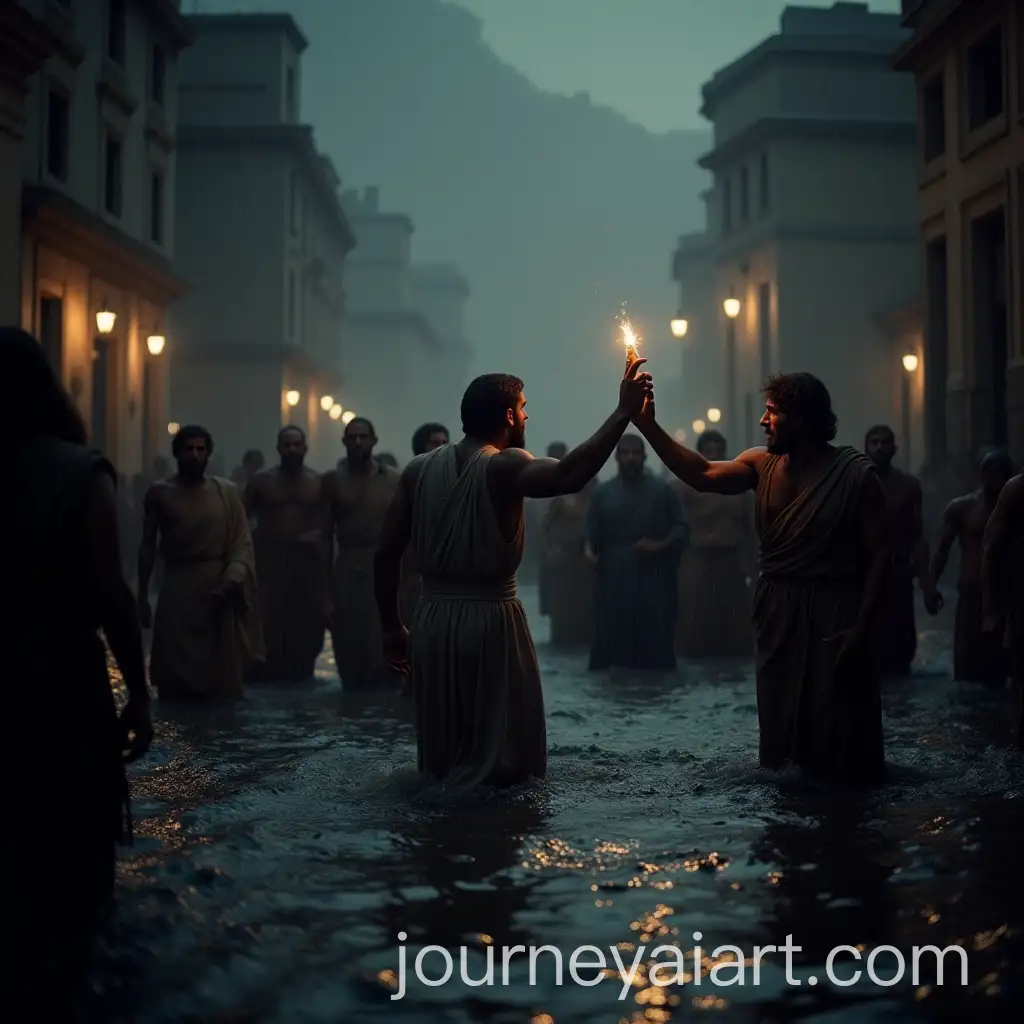 Ancient-Greek-Heroes-Helping-Each-Other-During-City-Flood-in-Stormy-Weather