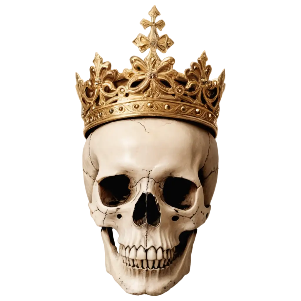 Human-Skull-with-Gold-and-Black-Crown-PNG-HighQuality-Image-for-Creative-Projects