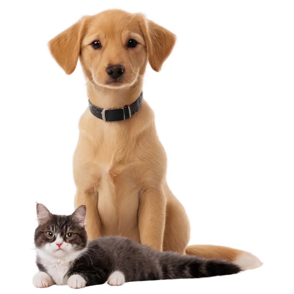 Vibrant-Dog-and-Cat-PNG-Image-Perfect-for-Digital-Art-and-Pet-Product-Promotions