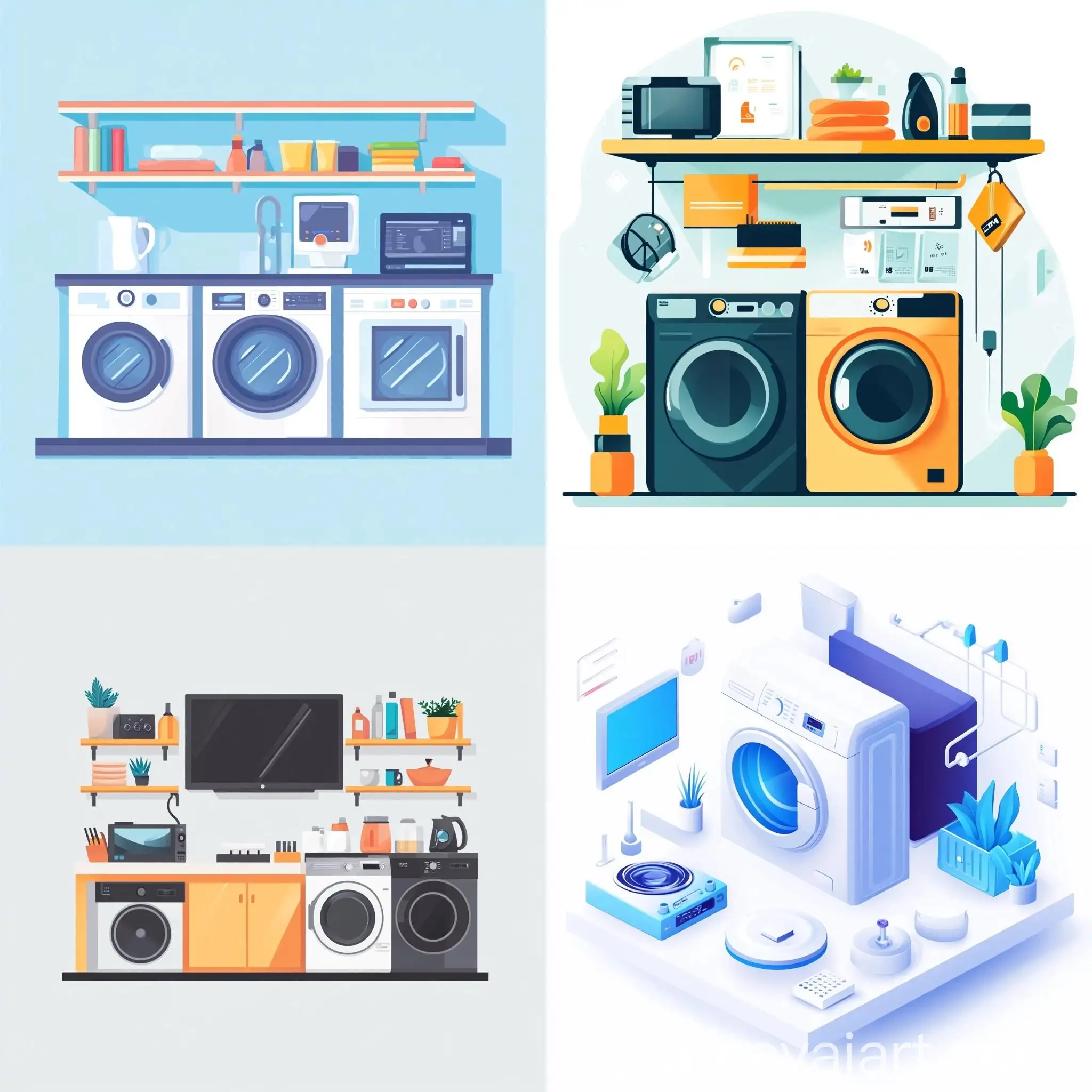 Modern-Electronic-Store-with-Washing-Machines-Televisions-and-Gas-Stoves