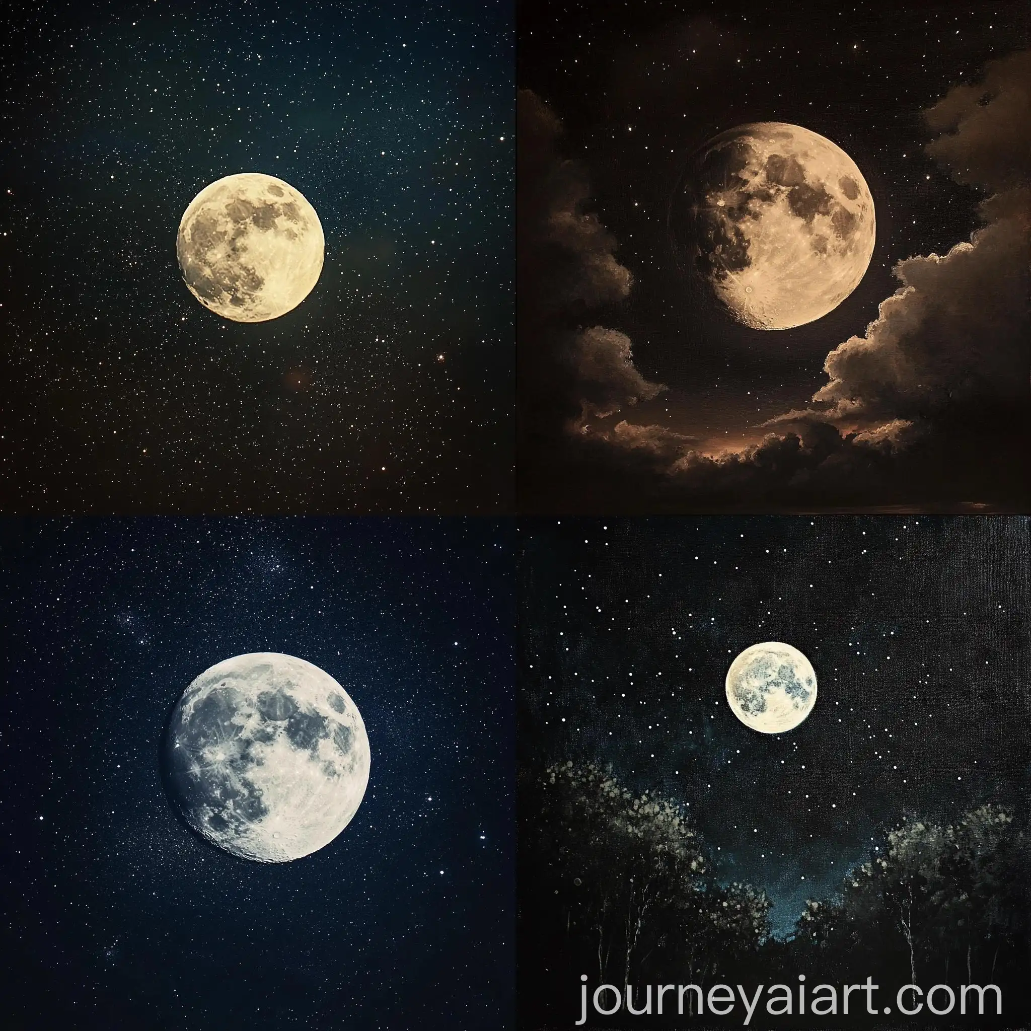 Full-Moon-in-Dark-Night-Sky-with-Stars