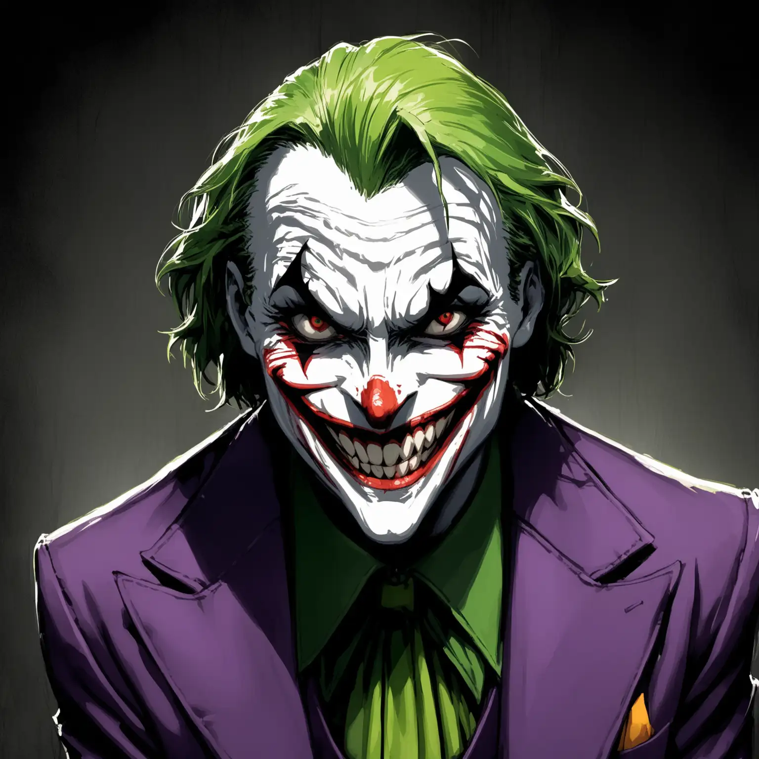 Malevolent Joker with a Sinister Smile