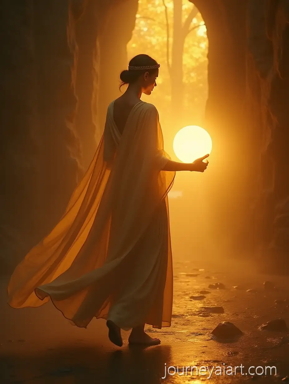 Graceful-Mythological-Figure-Holding-Glowing-Orb-in-Dreamlike-Cinematic-Scene