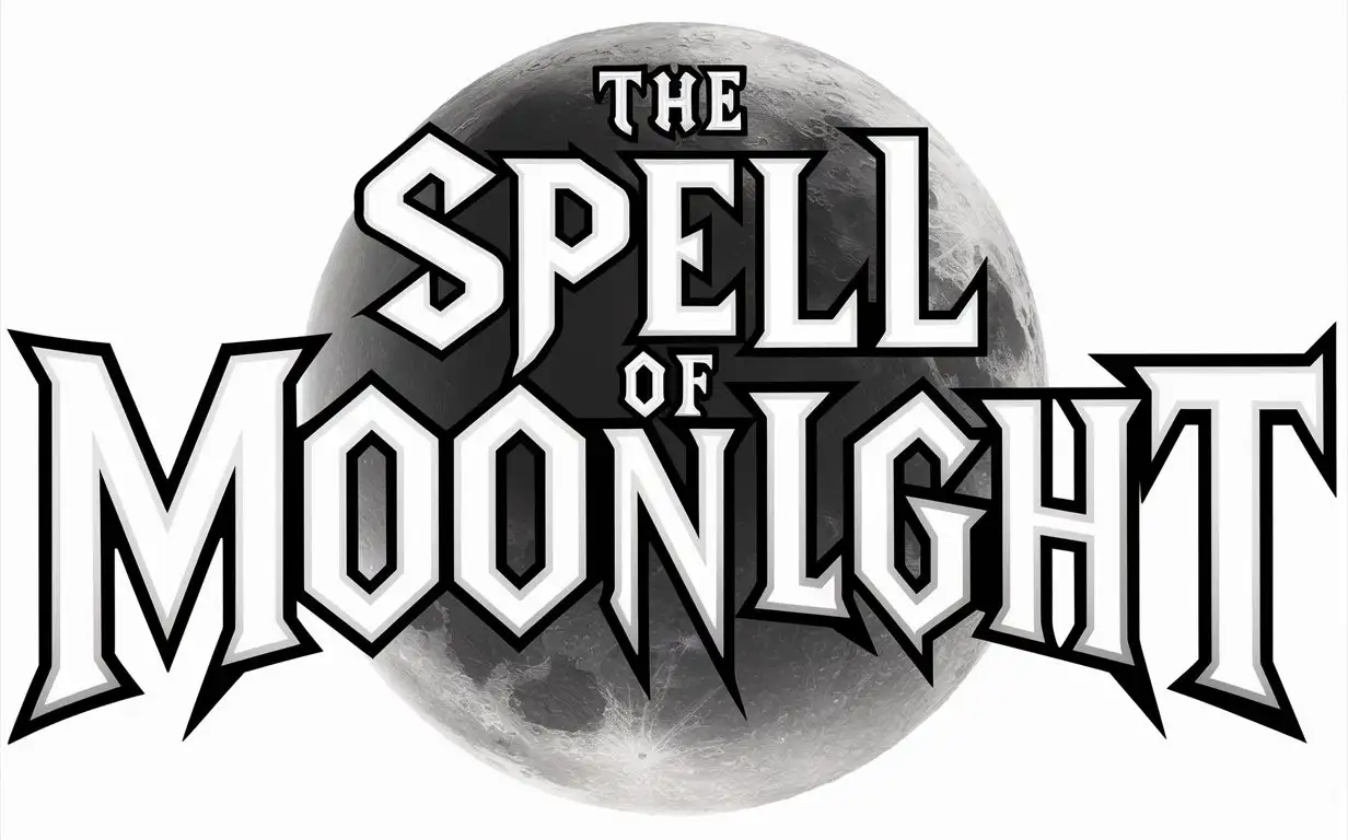 The-Spell-Of-Moonlight-in-Metal-Band-Style-Black-and-White