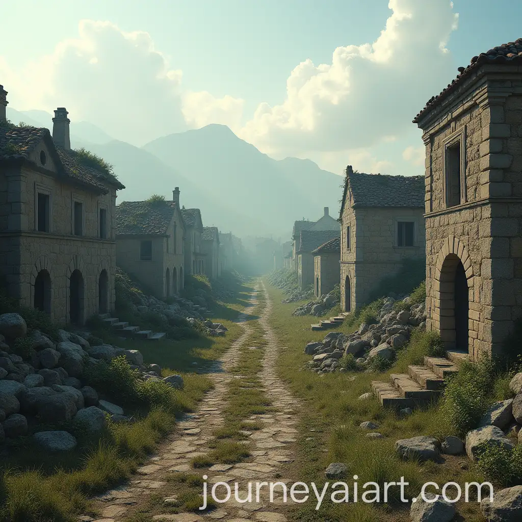 Desolate-Village-Ruins-Surrounded-by-Nature