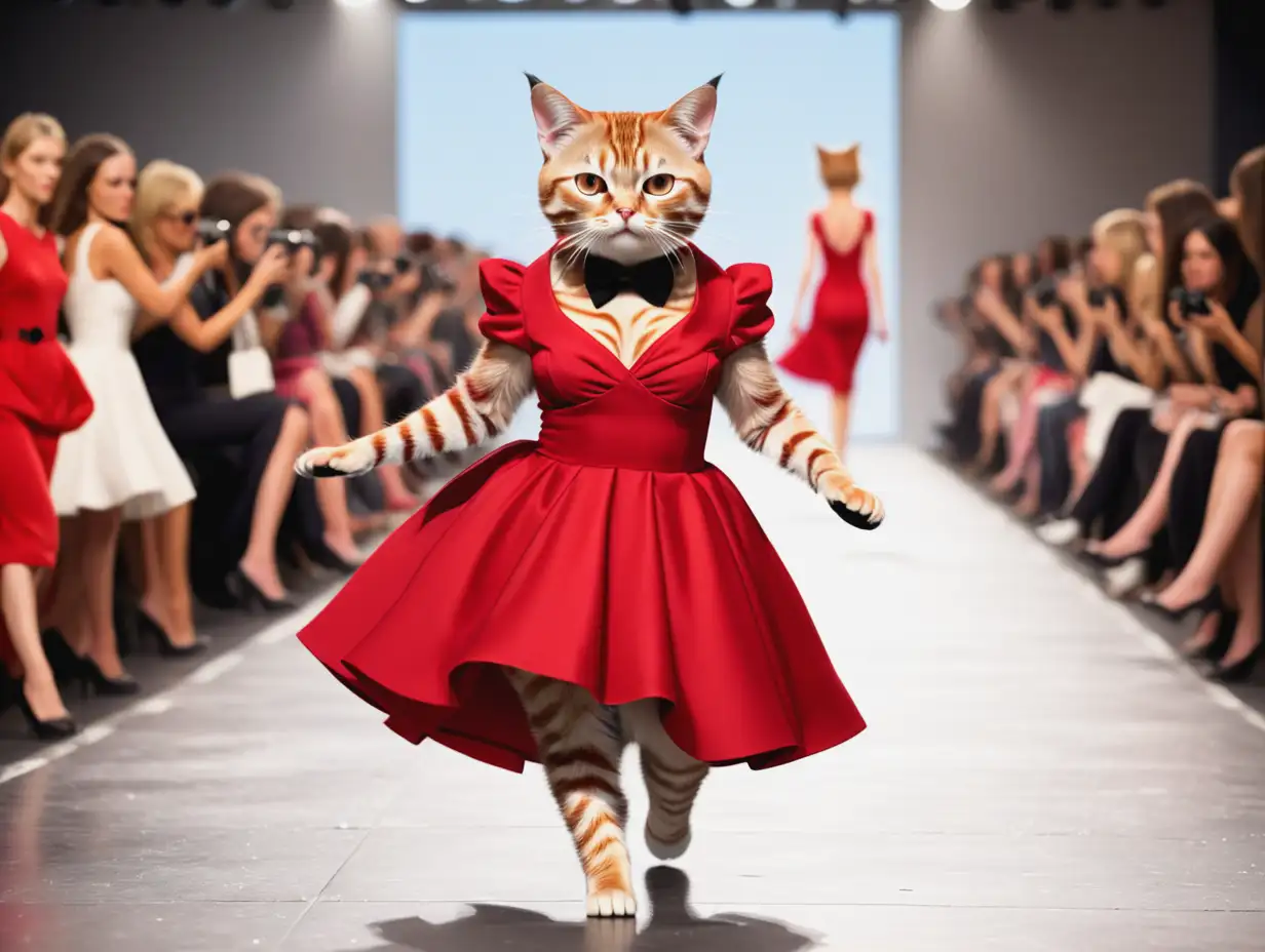 Stylish-Human-Cat-on-Runway-with-Paparazzi-Frenzy