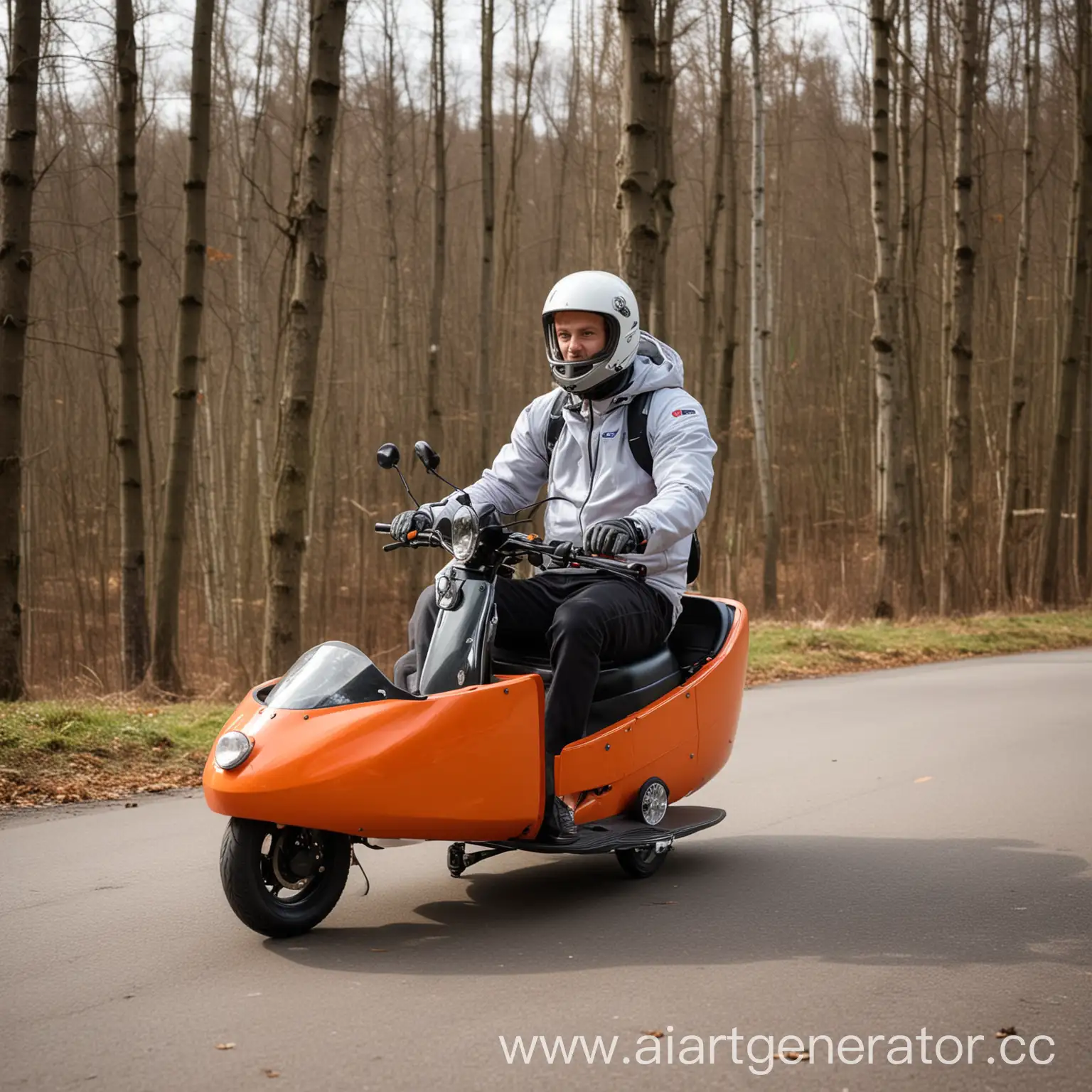 Scooter-with-a-Crib-for-Bobsleigh