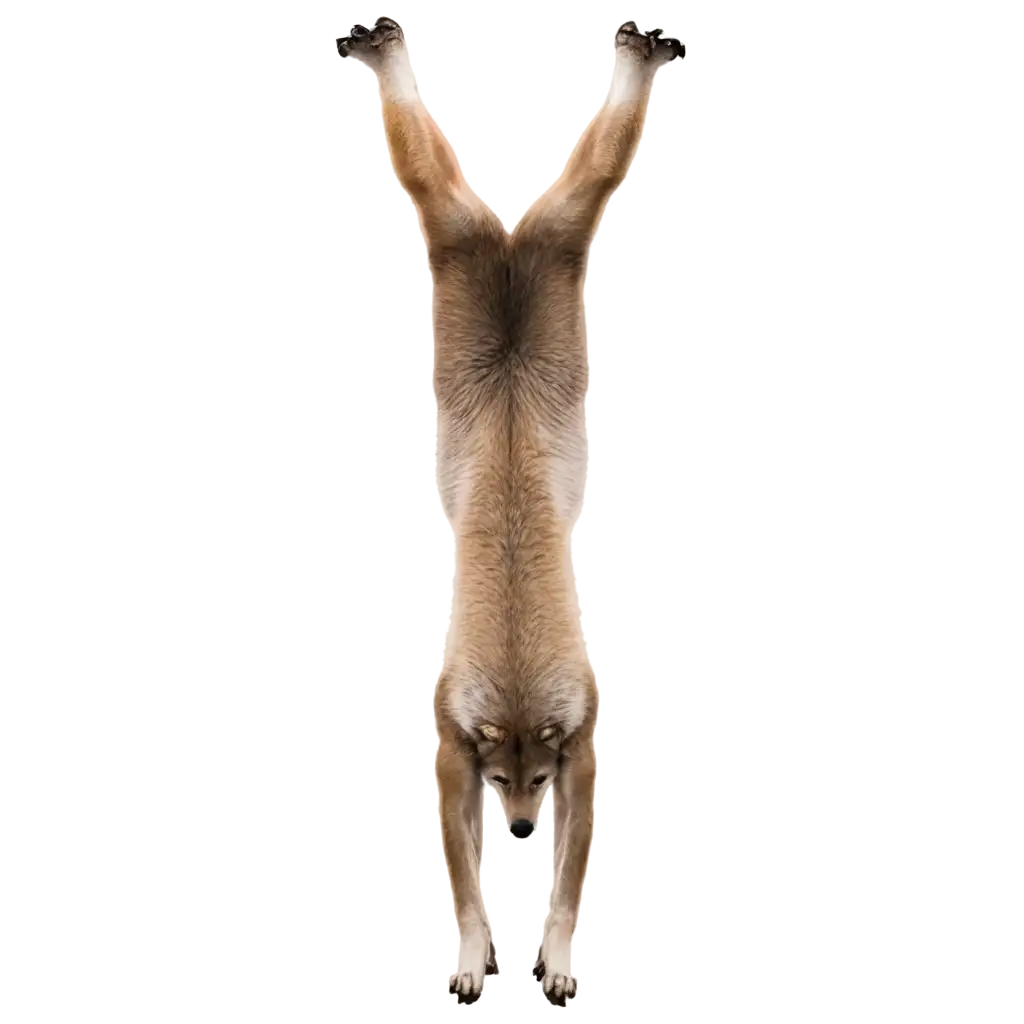 Wolf-Doing-a-Handstand-Upside-Down-HighQuality-PNG-Image-for-Dynamic-Designs