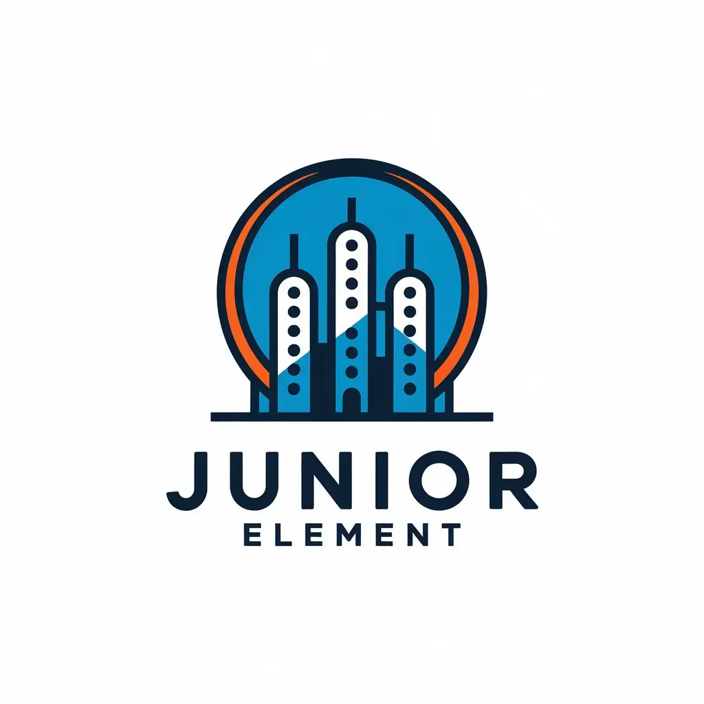 LOGO-Design-for-Junior-Element-City-Round-Character-in-Vector-Style