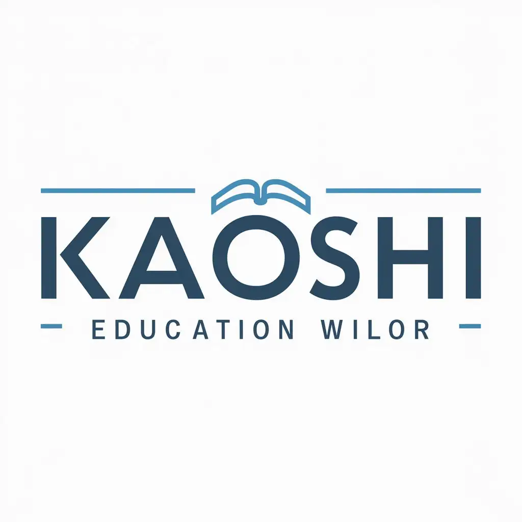 a logo design,with the text "kaoshi", main symbol:education,Moderate,be used in Education industry,clear background