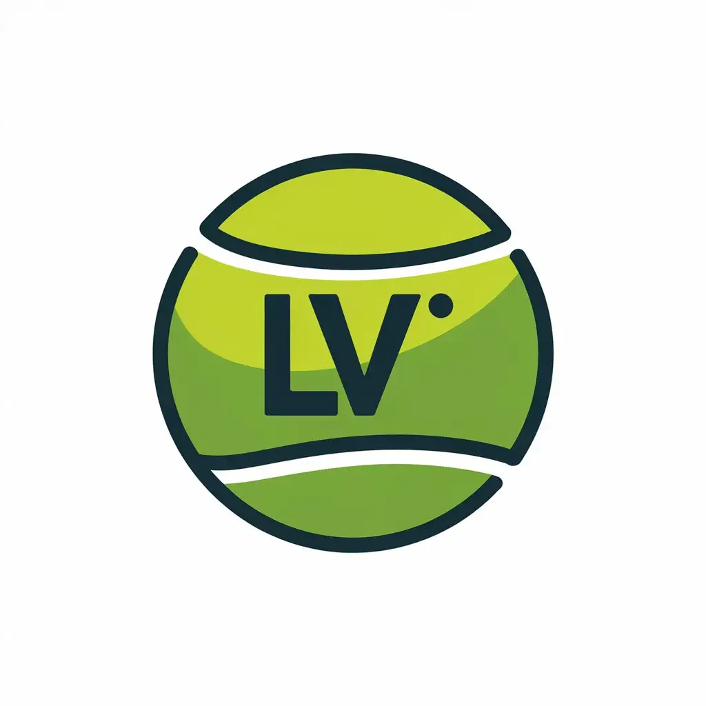 LOGO Design for LV Tennis Ball LVN Symbol for Retail Industry with Clear Background