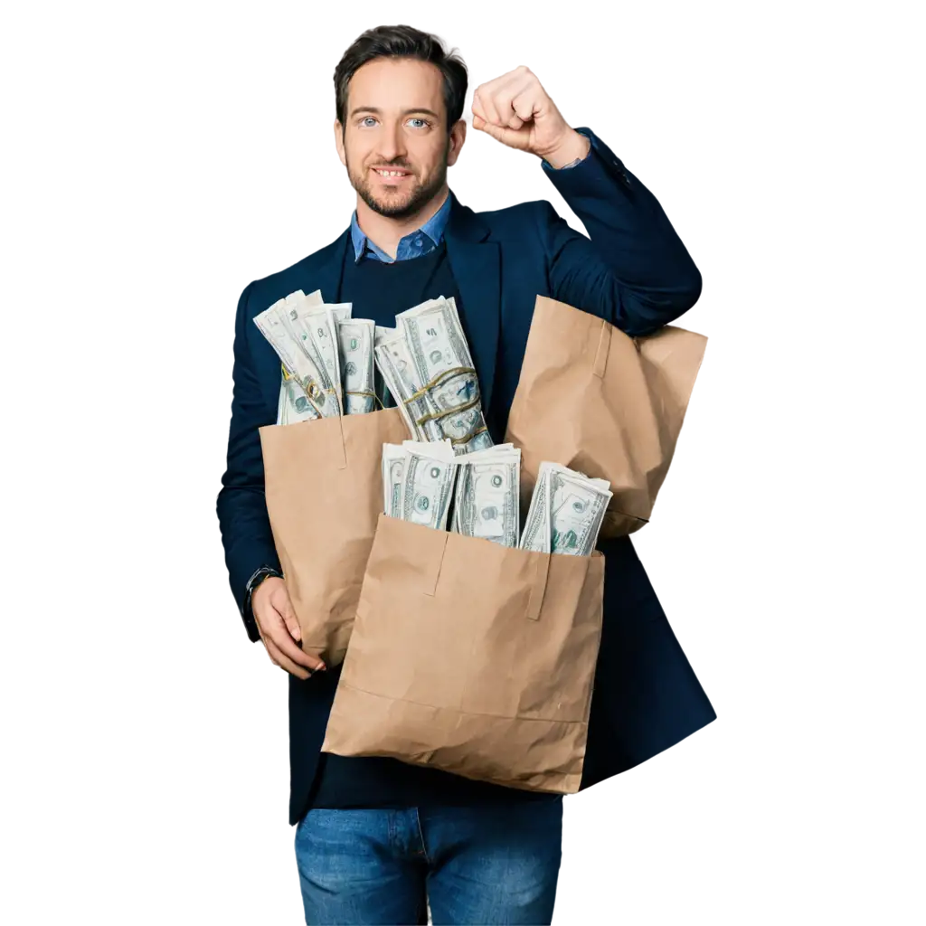 HighQuality-PNG-Image-of-a-Man-Holding-Bags-of-Cash-in-a-Dark-Mysterious-Setting